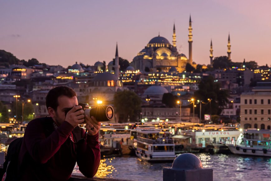 Istanbul’s Twilight Magic: Sunset and Night Photography Photowalk around Galata Bridge